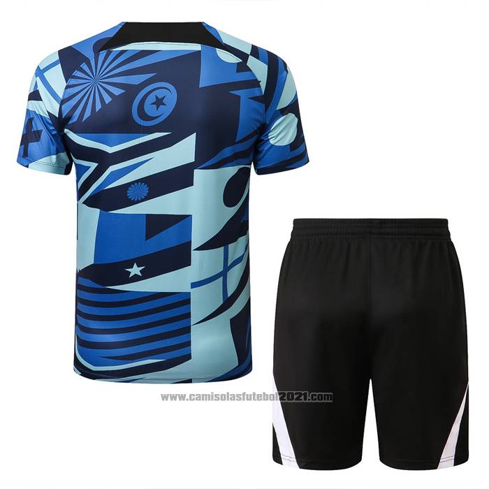 Fato de Treino Inter de Milao Manga Curta 2022-2023 Azul - Calcas Curta